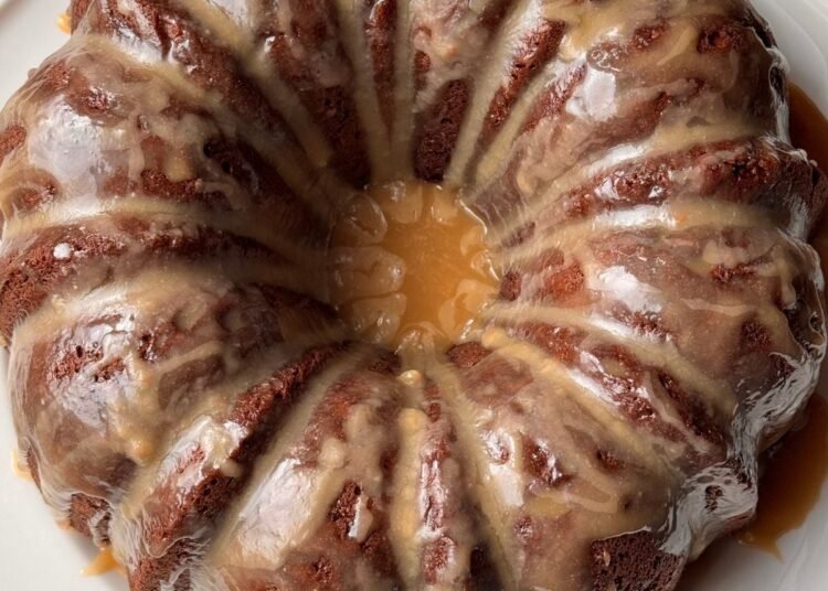 CHOCOLATE CHIP DEVIL’S FOOD CAKE