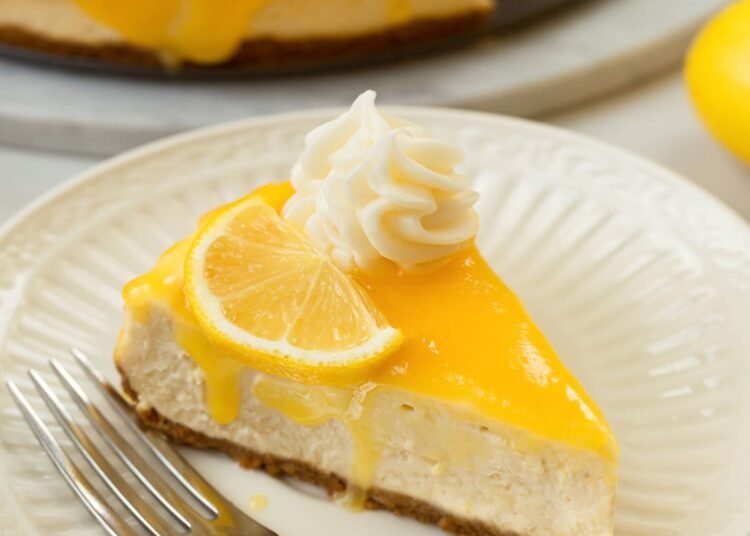 Lemon Protein Cheesecake – Chocolate Lined Katie