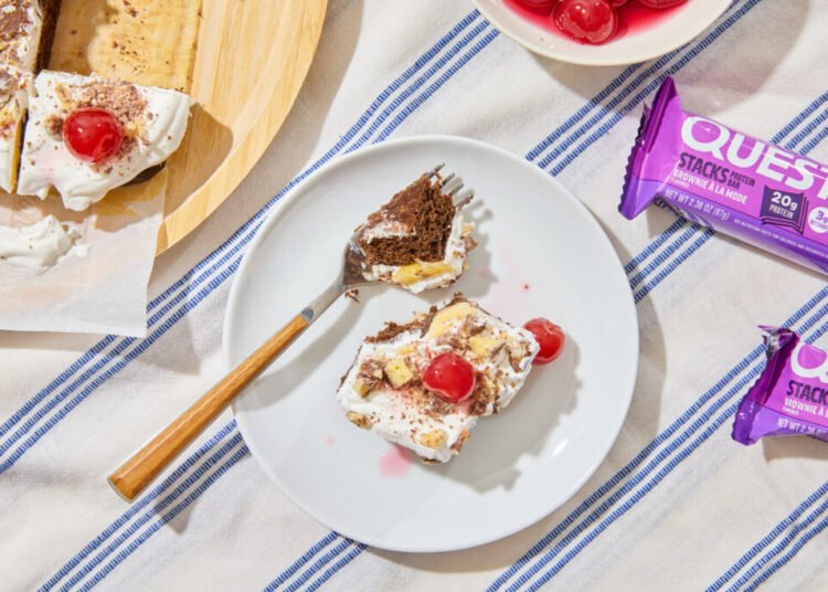 Quest Banana Break up Brownie a la Mode Dump Cake Recipe