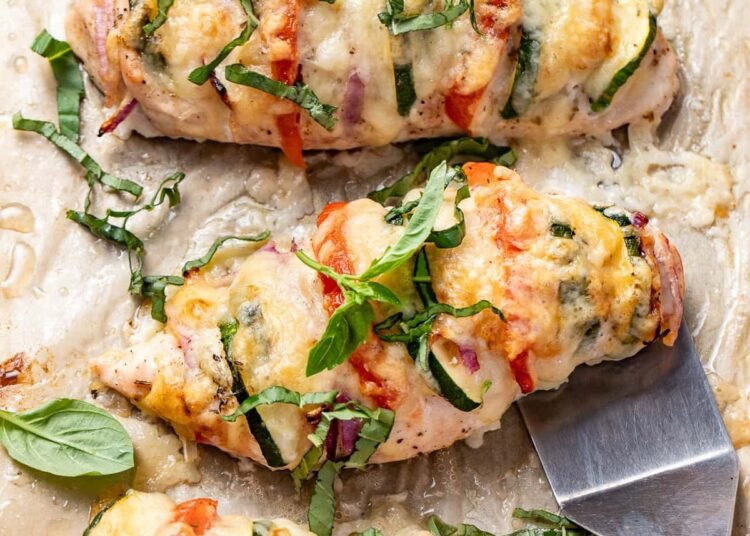 Hasselback Rooster Primavera – Skinnytaste