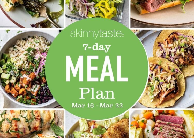 Free 7 Day Wholesome Meal Plan (March 16-22)
