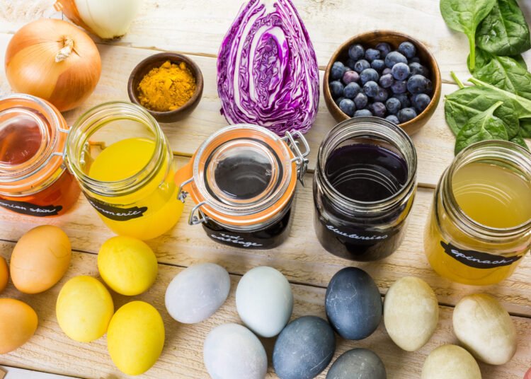 Dye Eggs Naturally with Fruits, Greens, and Spices