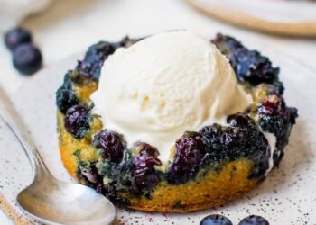 Blueberry Upside Down Cake (Air Fryer or Oven)