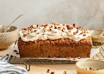 Wholesome Carrot Cake Banana Bread (high-fiber & naturally sweetened)
