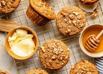 Unbelievable Honey Banana Bran Muffins (over 5g of fiber)