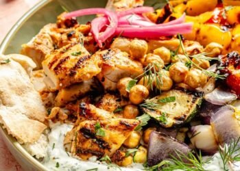 Grilled Mediterranean Rooster & Greens (high-protein!)