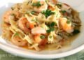 Shrimp and Zucchini Pasta in Mild Tomato Sauce