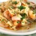 Shrimp and Zucchini Pasta in Mild Tomato Sauce
