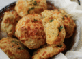 Cheddar Drop Biscuits with Chive Butter