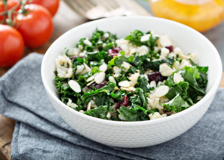 Heat Kale and Brown Rice Salad